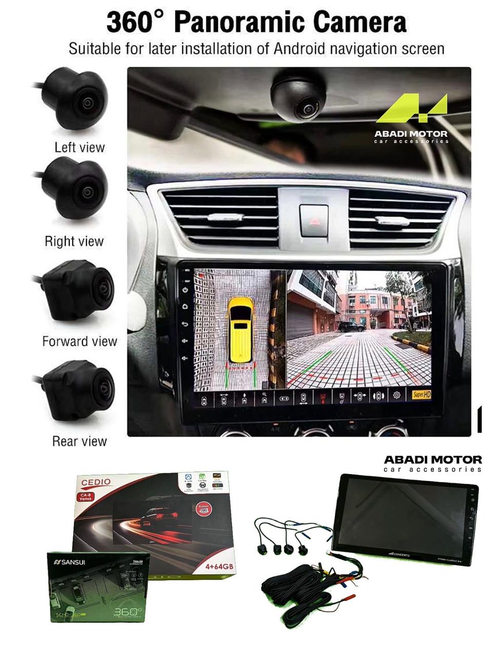 Fungsi TV Android dan kamera 360 untuk keamanan berkendara