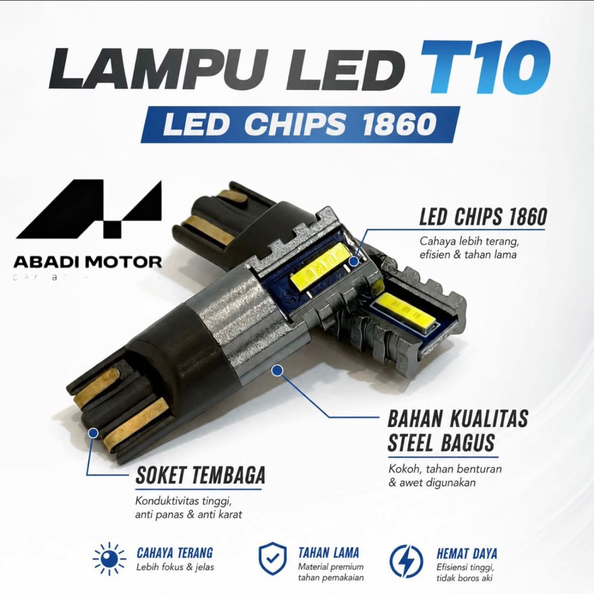 LAMPU LED T10 T15 2 MATA LAMPU  SENJA LAMPU MUNDUR LAMPU PLAFON 12 V 24V GARANSI 3TAHUN ( AUTOLUME )