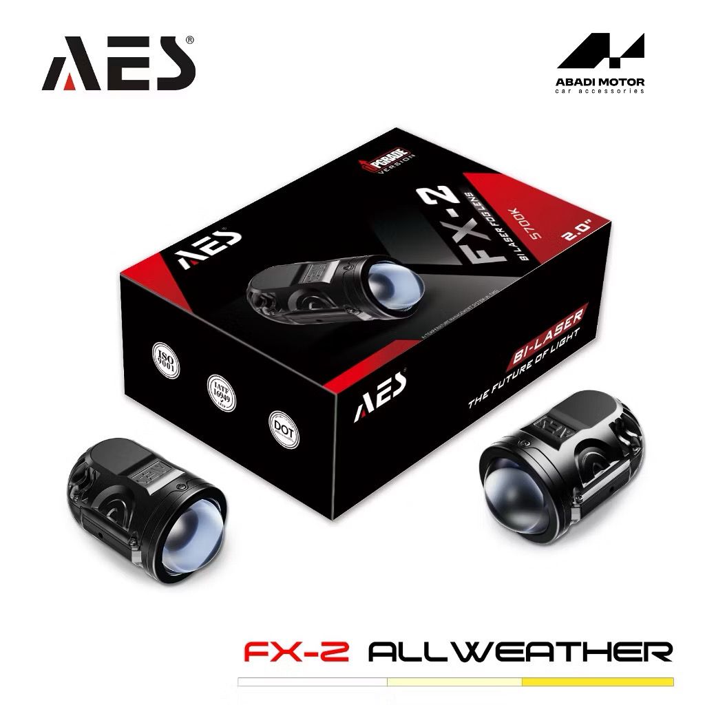 Foglamp Biled 2 Inch FX-2 All Weather 3 Warna AES Waterproof IP67