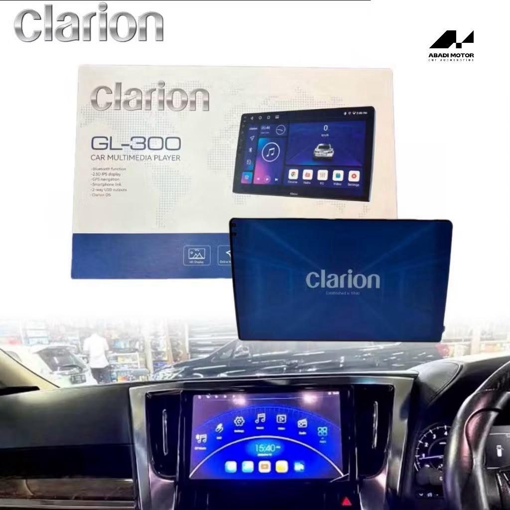 Clarion GL 300 - Car Head Unit Android Clarion Ram 4/64 GB 9 Inch Layar Original