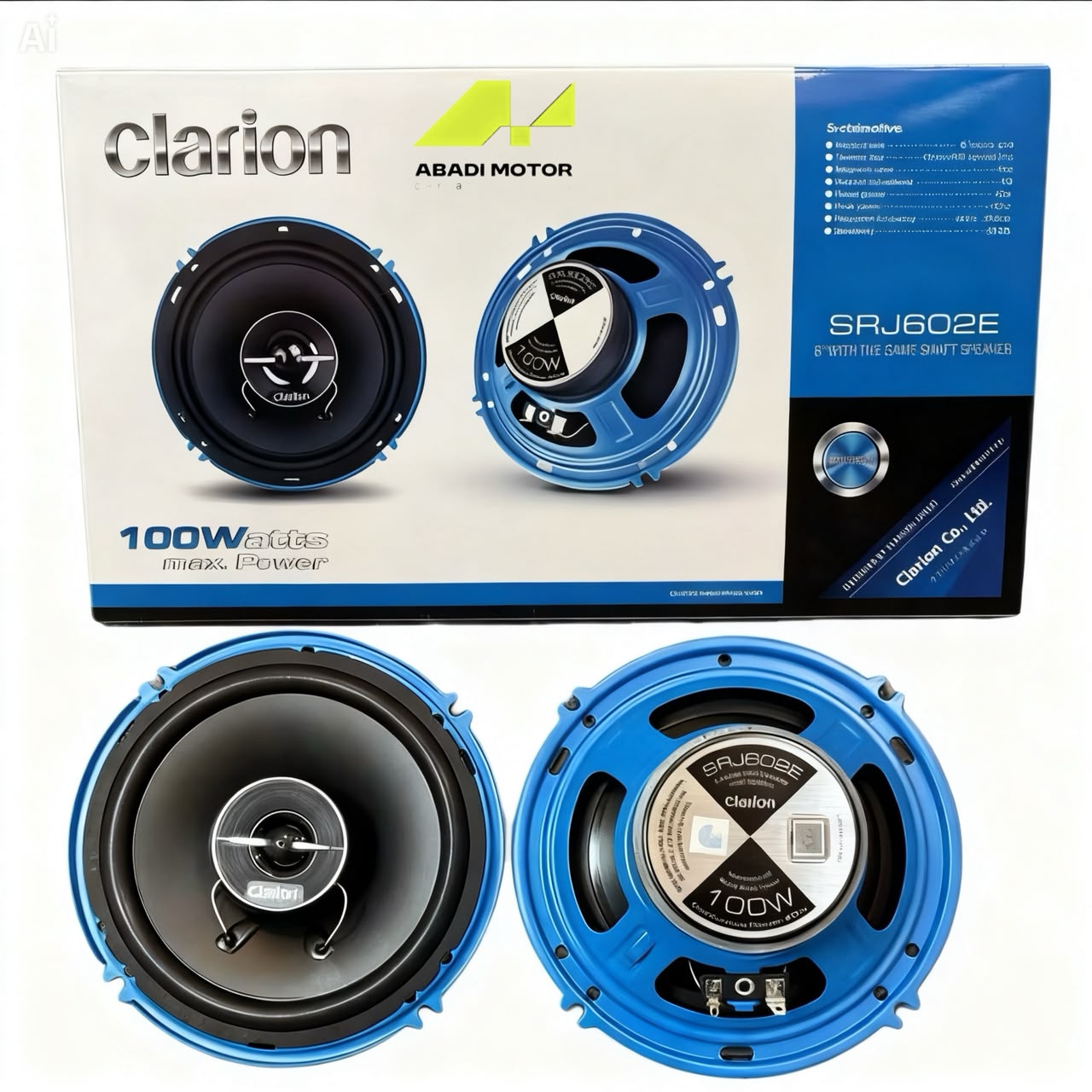 Speaker Pintu Mobil Coaxial 2-Way 6.5 Inch Clarion SRJ-602 - Harga Sepasang