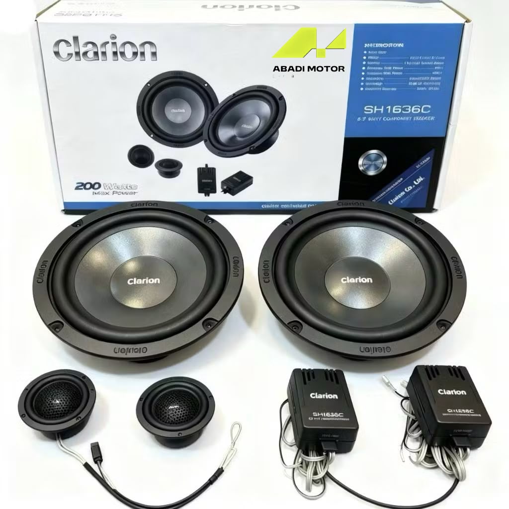 Speaker Split 2-way 6.5 inch Clarion SH1636C 200W Original - Harga Sepasang