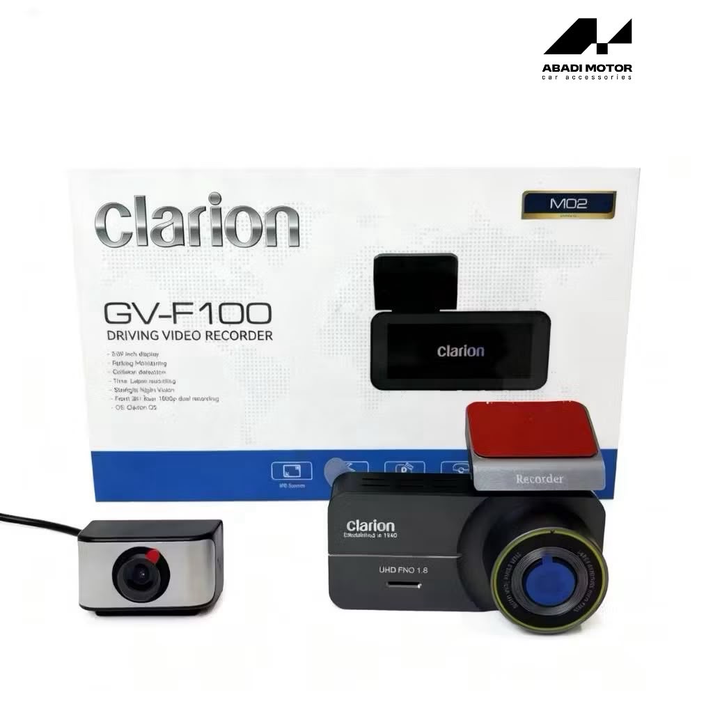Clarion GV-F100 M02 Kamera Dashcam 2 Channel Front Camera 4K Rear Camera 1080P Built in Wifi