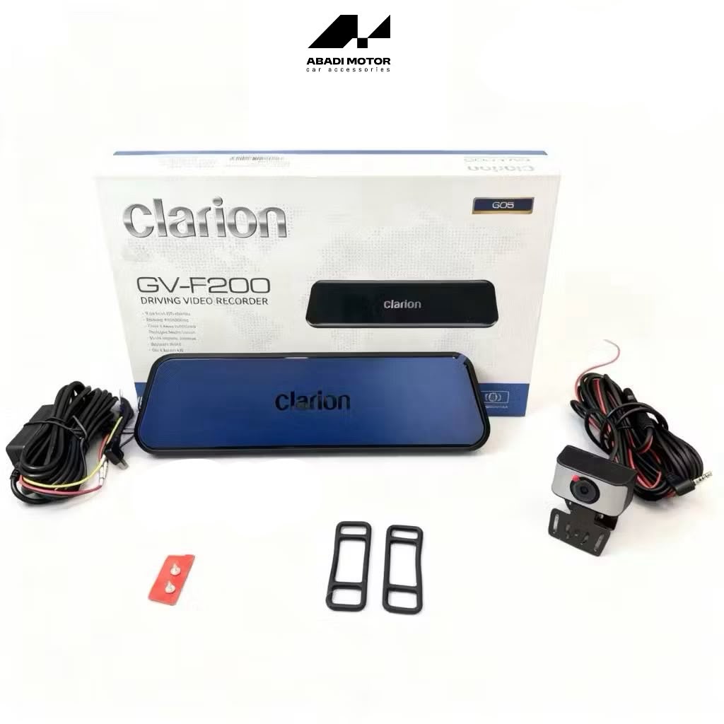 Dvr spion clarion GV-F200 G05 dashcam mobil clarion 9.66 inch 2K,4k 1080p dual camera recording